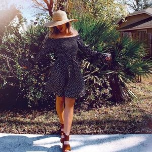 Bell Sleeve Off Shoulder Dress